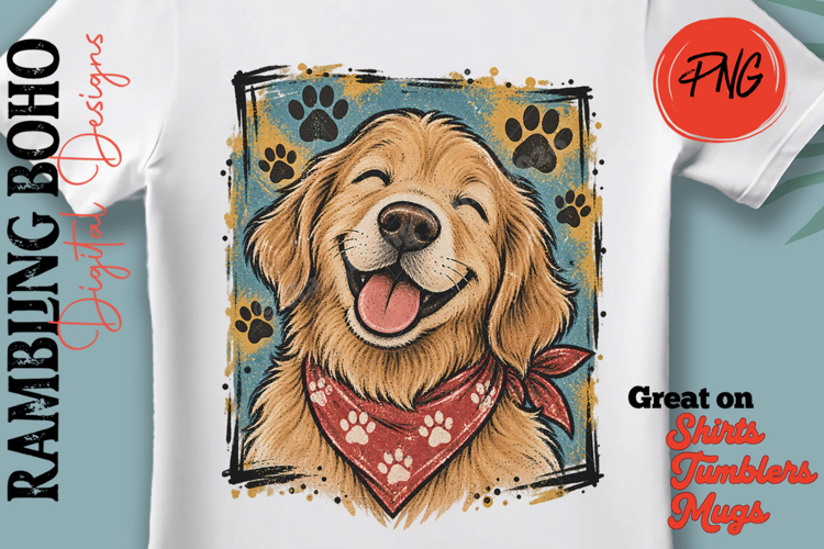 Happy Golden Retriever Puppy Dog