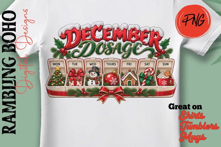 December Dosage Funny Pill Organizer example image 1