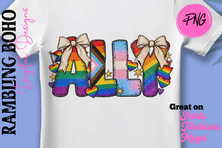 Ally Pride LGBTQ Diversity Patchwork Faux Applique