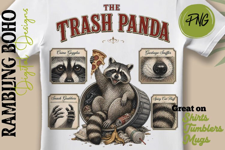 Trash Panda Parody Field Guide Raccoon example image 1
