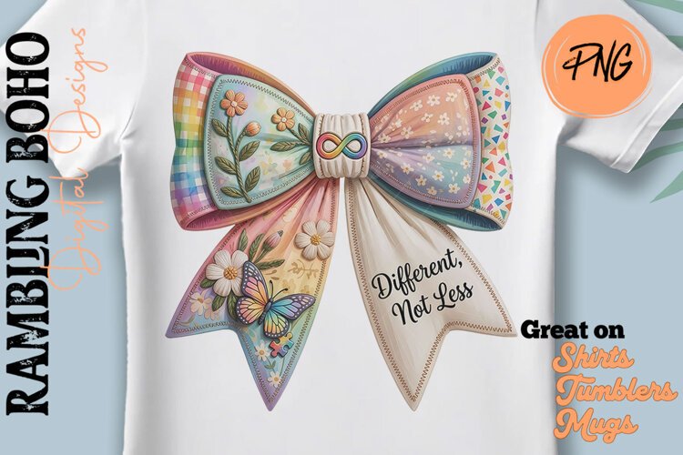 Neurodivergent Coquette PrettyPastel Bow example image 1