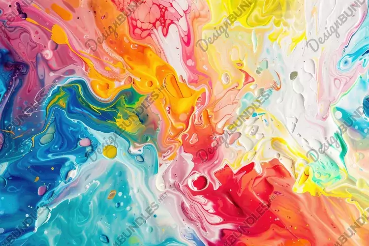 Vibrant And Textured Abstract Oil Painting Background