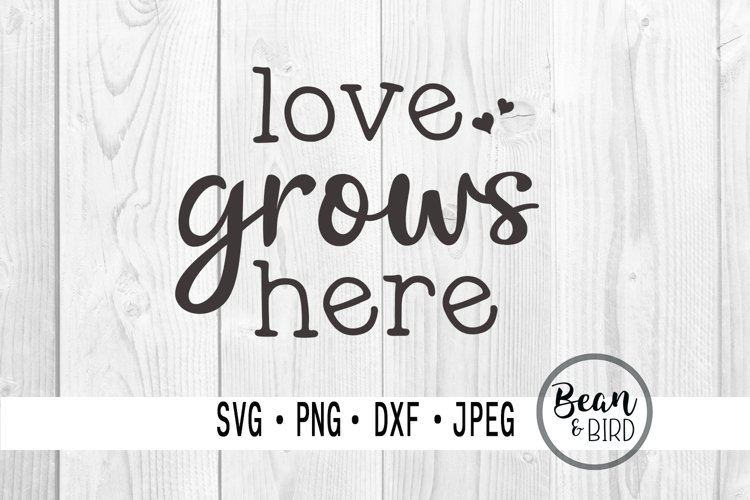 Love Grows Here Spring Svg File example image 1