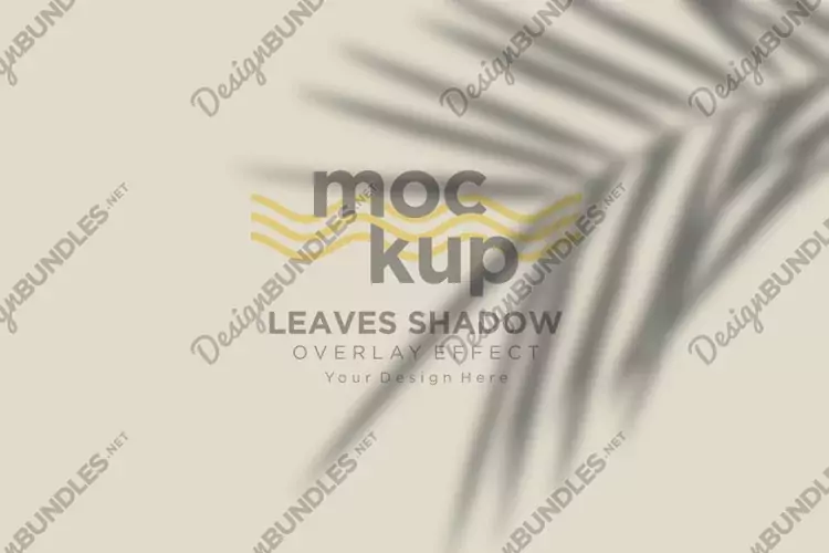 Leaves Shadow Overlay Effect Mockup