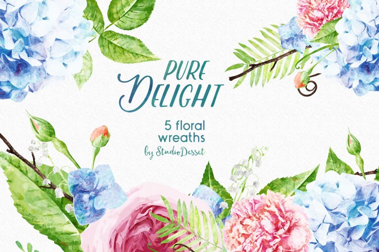 FlowerWreaths Watercolor Illustrations