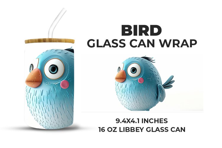 Bird Glass Can Wrap example image 1