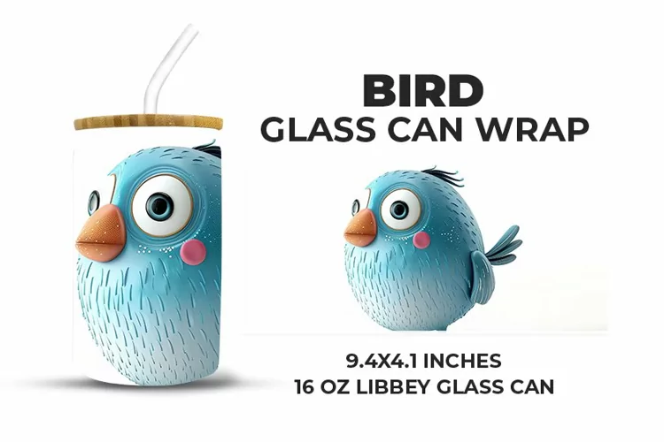 Bird Glass Can Wrap