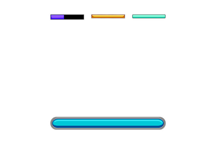 Progress bar elements and loading status interface