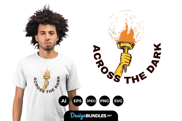 Across The Dark for T-Shirt Design example image 1