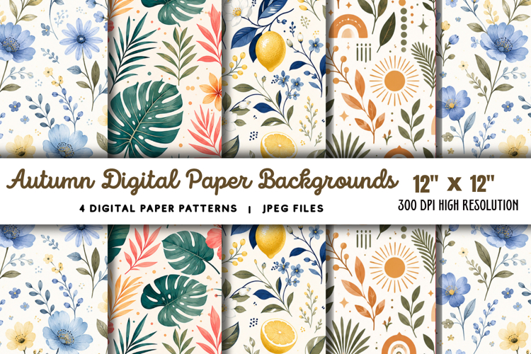  Thanksgiving Digital Paper Image 6