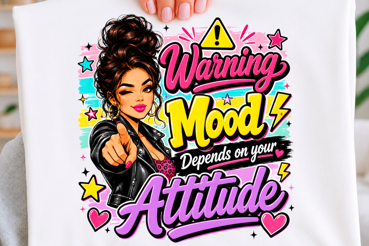 Trending Warning Mood Attitude Shirt Png