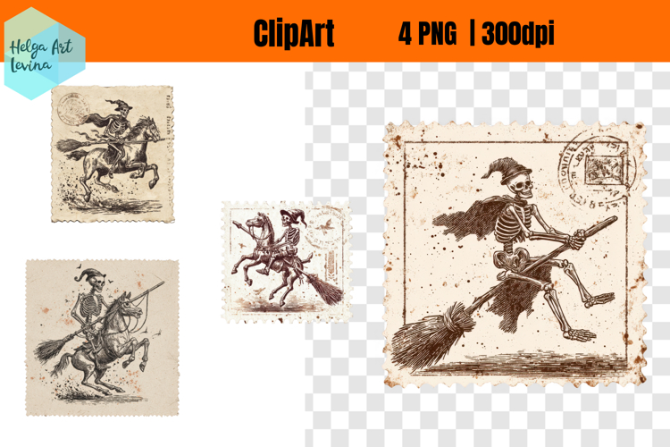 ClipArt | Retro Halloween Sublimation