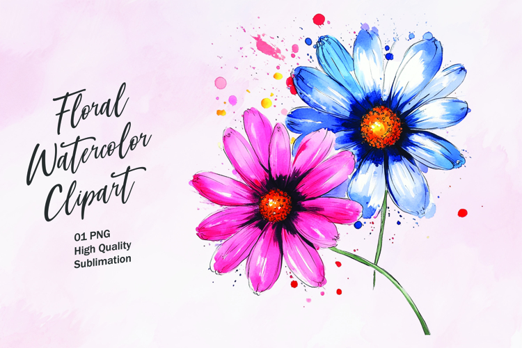 Watercolor Flowers Image 15