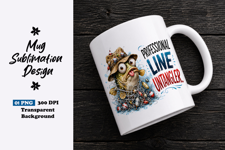 Professional Line Untangler Funny Fishing Sublimation PNG