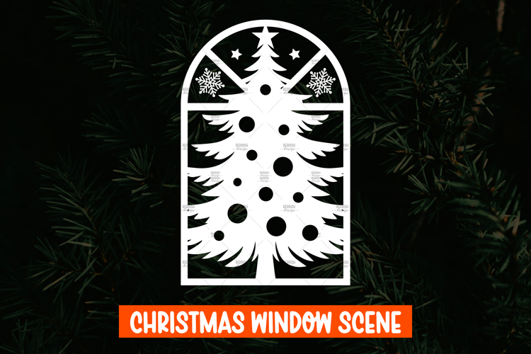 Christmas Window decal SVG, Christmas Window Display SVG