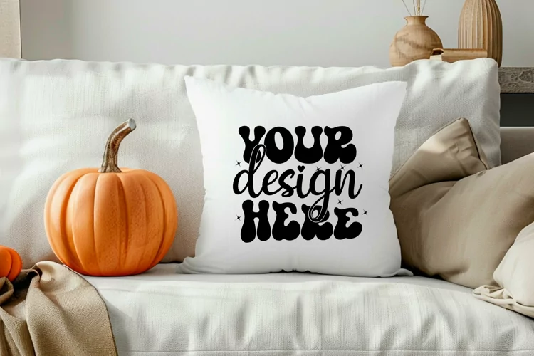 Square Pillow Mockup,Square Pillow JPG