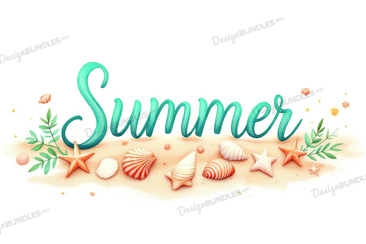 Summer vibes typography background png