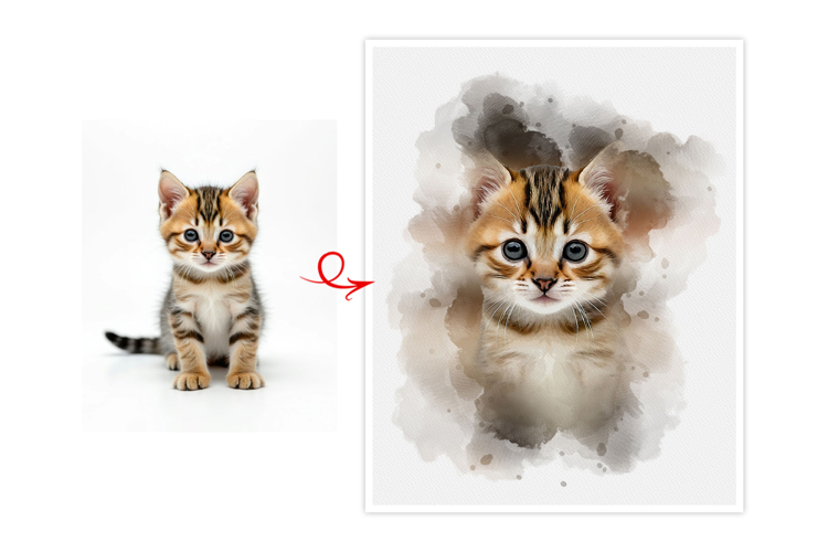 Artistic Animal Watercolor Effect