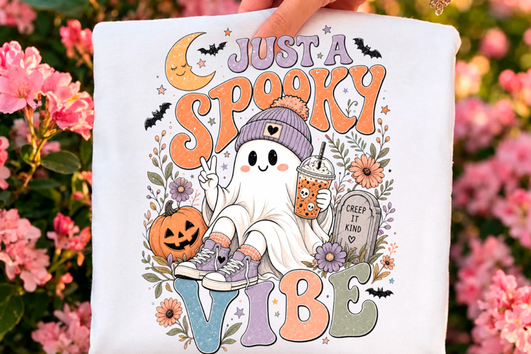 Just a Spooky Vibe Png, Ghost Halloween