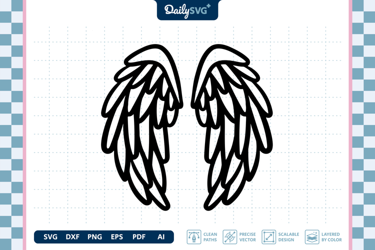 Angel Wings SVG - Heavenly Wings Cut File