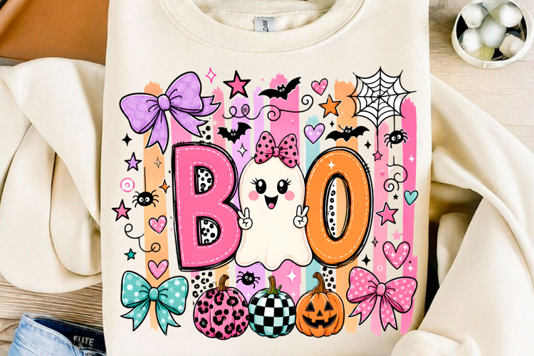 Pink Boo Ghost Halloween PNG