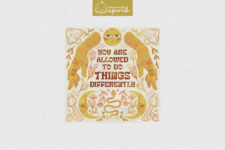 Boho Mystical Quotes Tee 09 example image 1