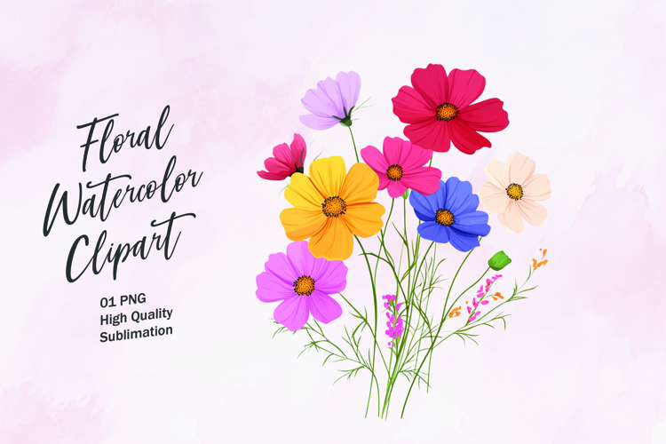 Watercolor Flowers Image 22