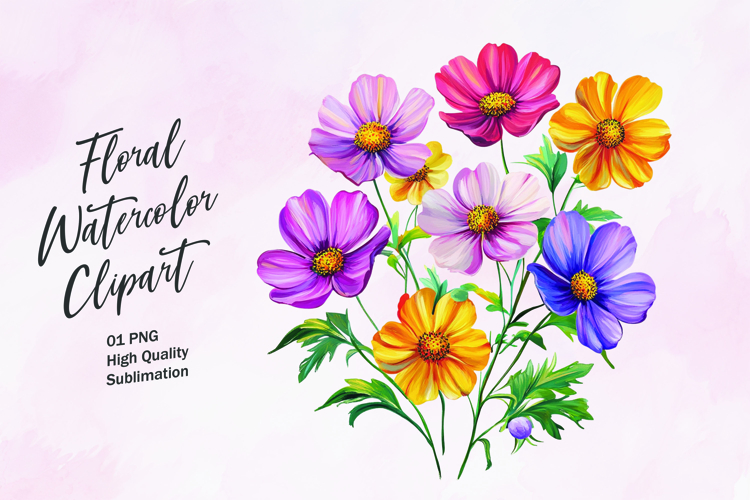 Watercolor Flowers Image 17