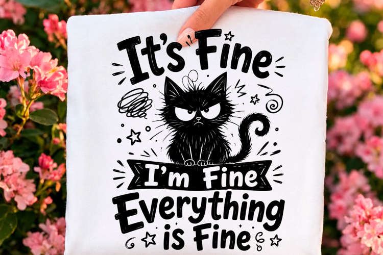 Its Fine Im Fine Everything Tshirt Png