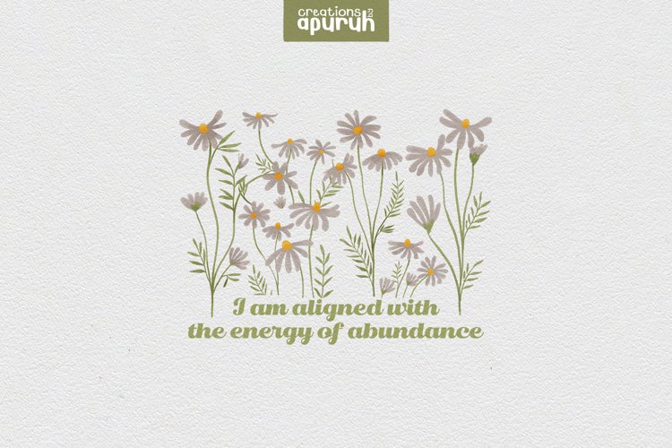 Floral "I AM" Affirmation Quotes T-Shirt Design 09 example image 1