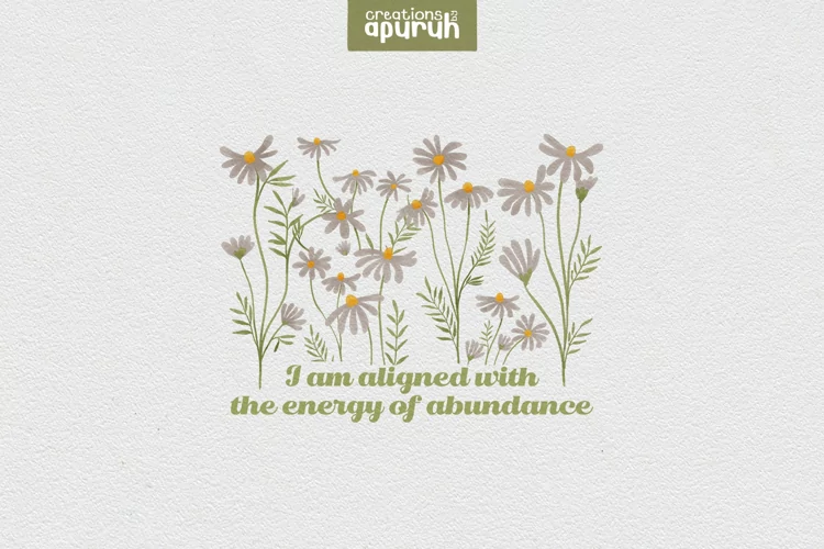 Floral "I AM" Affirmation Quotes T-Shirt Design 09