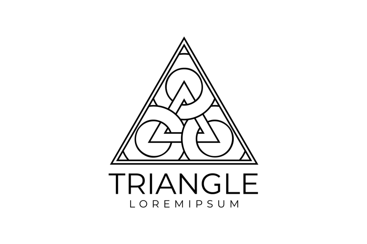Abstract Geometric Triangle Logo