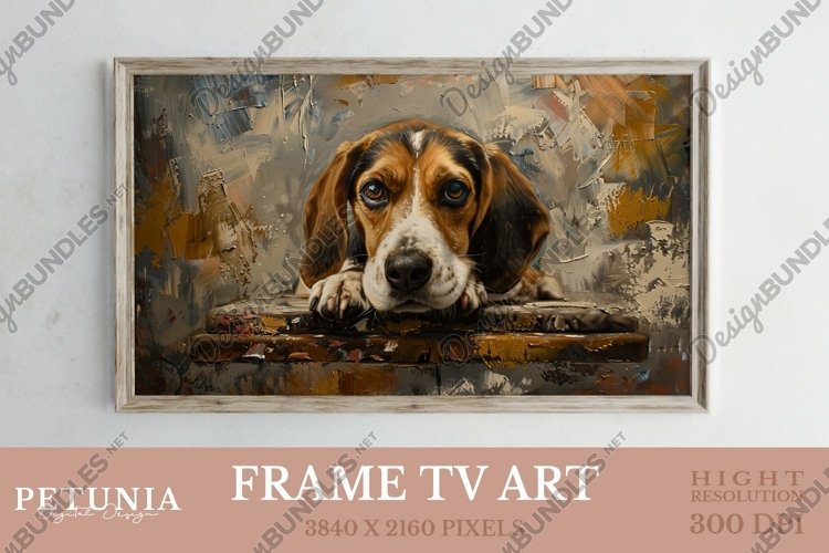 digital oil painting art frame being used as a samsung frame tv art display