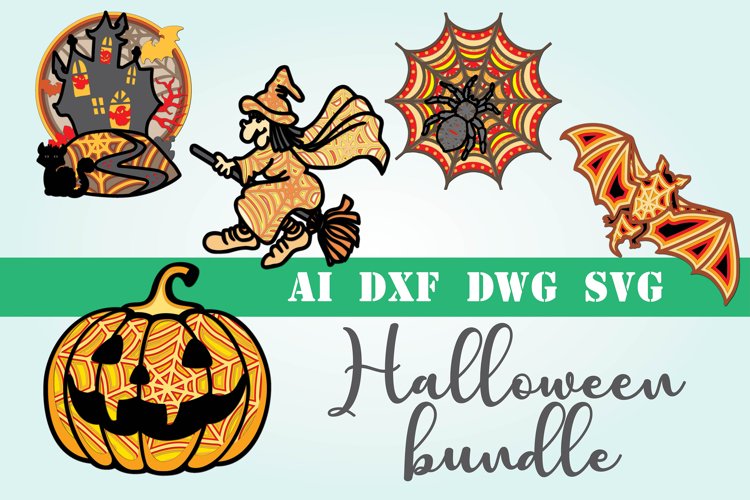 3d mandala Halloween bundle 5 designs example image 1