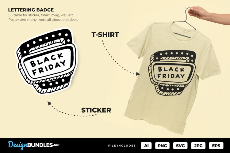 Black Friday Badge Lettering