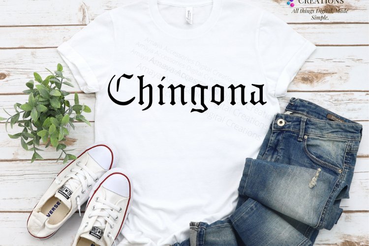 Chingona Svg,, Instant Download example image 1
