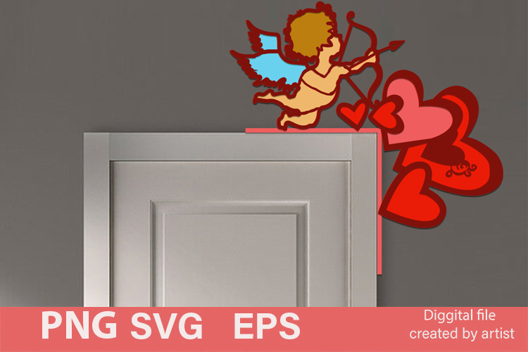 Valentines Day door corners, angel door corners, Valentine