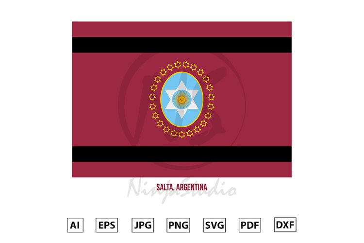 Salta Flag Vector. Flag of Argentina Provinces example image 1