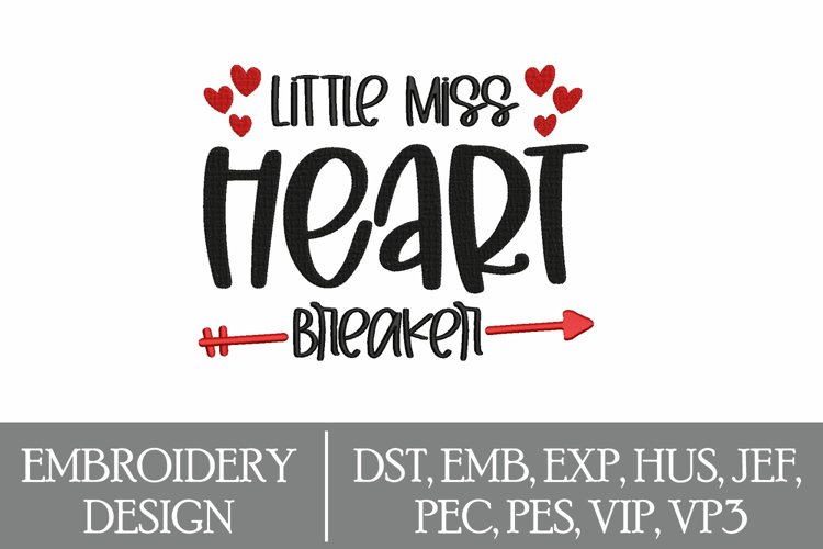 Valentine's Day Machine Embroidery Design example image 1