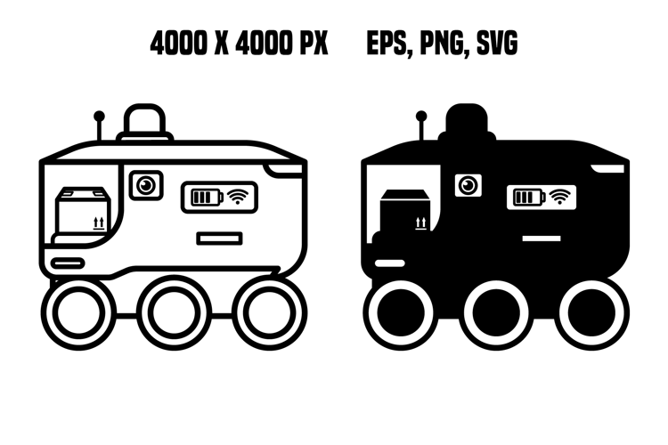 Delivery Robot Rover Icons