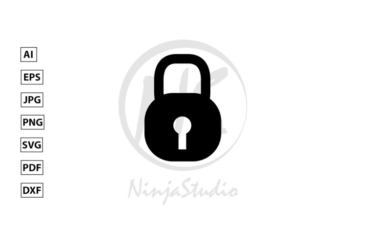 Lock Icon In Flat Style Vector example image 1
