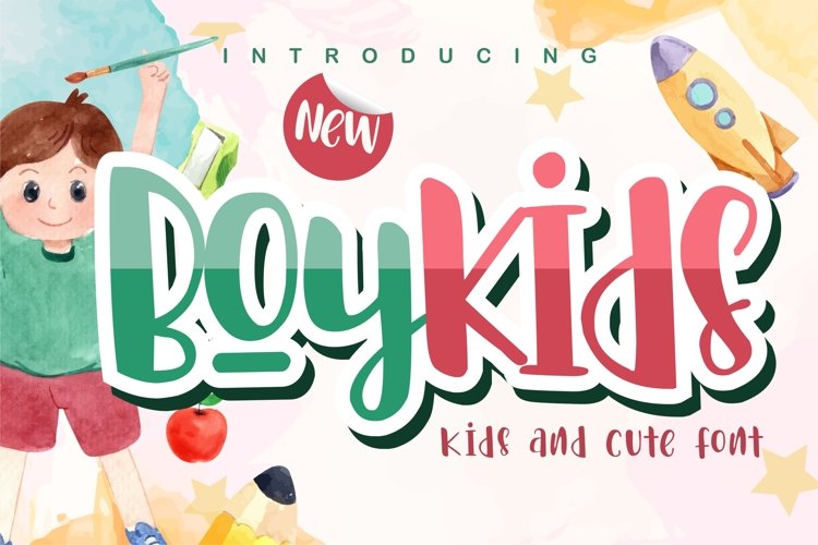 Boykids - Kids And Cute Font example image 1