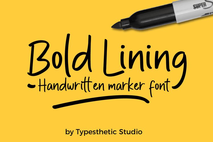 Bold Lining Handwritten Marker example image 1