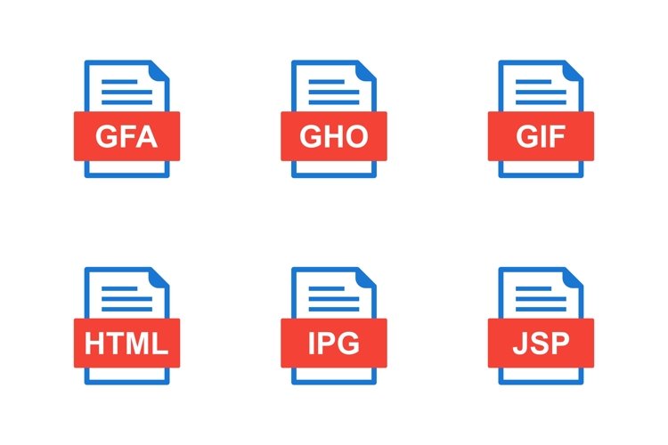 Set Of File Formats Icons (454421)