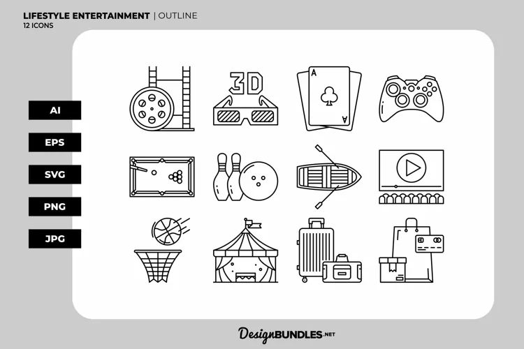 Lifestyle Entertainment - Outline | Icons