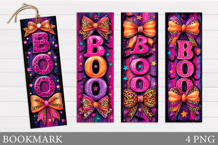 Boo Bookmark Printable. Cute Halloween Ghost Bookmark example image 1
