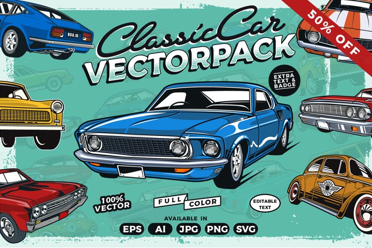 Classic Car Vector Collection example image 1