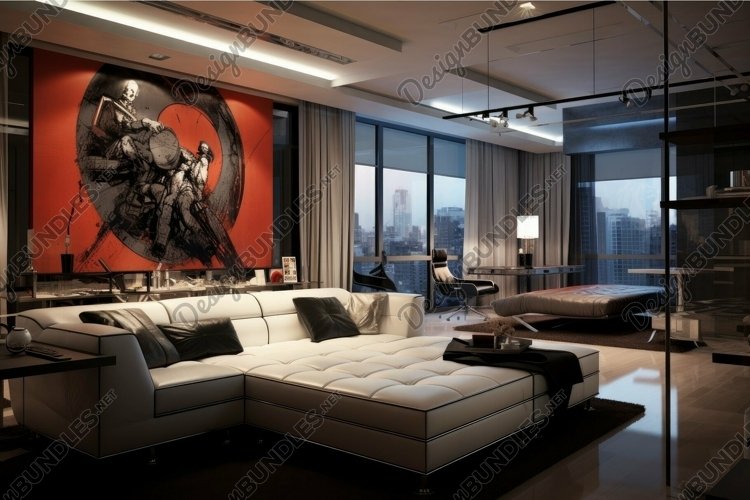Beautiful view of Luxury Urban Apartment Interior