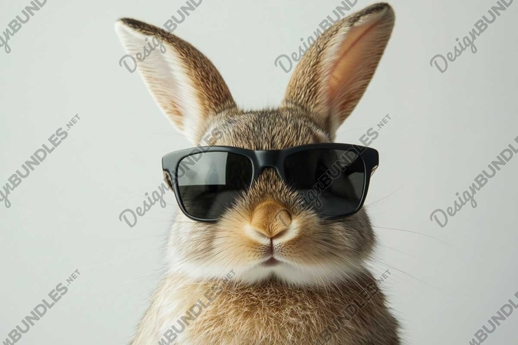 Cool bunny with glasses example image 1