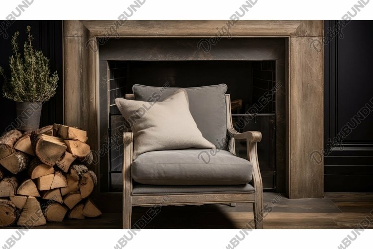 weathered gray arm chair example image 1